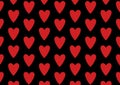 Cute red heart black background Royalty Free Stock Photo