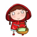 Cute red hooded girl