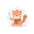 Cute red panda. Baby animal concept illustration for nursery, character for children Royalty Free Stock Photo