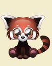 Cute Red Panda vector illustration art Royalty Free Stock Photo