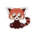 Cute red panda vector illustration art Royalty Free Stock Photo