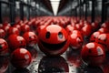 cute red smiley face with other emoticons. Royalty Free Stock Photo