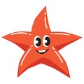 Cute Red Starfish Royalty Free Stock Photo