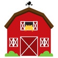 Cute Red Vector Barn Royalty Free Stock Photo