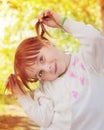 Cute redhead little girl Royalty Free Stock Photo