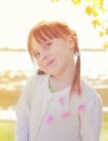 Cute redhead little girl Royalty Free Stock Photo