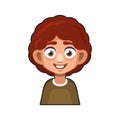Cute Redhead Man Avatar Character. Cartoon Style Userpic Icon. Vector