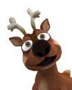 Cute reindeer charicature Royalty Free Stock Photo