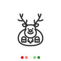 Cute reindeer icon,Vector and Illustration