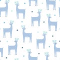 Cute reindeer seamless pattern. North Pole character background Royalty Free Stock Photo