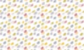 Cute repeating silent bright festive background with dots, multicolored brush strokes on white backdrop. universal festive texture