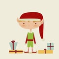 Cute retro Christmas elf