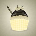 Cute retro cupcake Royalty Free Stock Photo