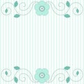 Cute retro spring card as patch fabric applique of flowers Royalty Free Stock Photo