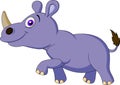 Cute rhino cartoon Royalty Free Stock Photo