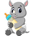 Cute rhino cartoon Royalty Free Stock Photo