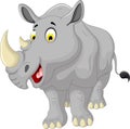 Cute rhino cartoon smiling Royalty Free Stock Photo
