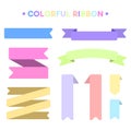 Cute Ribbon banner colorful ribbon collection