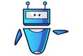 Cute Robot with angry expressions. Royalty Free Stock Photo