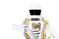 Cute robot with carnival party decoration