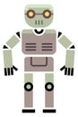 Cute robot character. Funny plastic kid toy