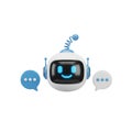 Cute Robot Chatbot with Speech Bubbles Royalty Free Stock Photo