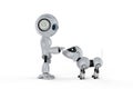 Cute robot with dog Royalty Free Stock Photo