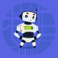 Cute Robot Happy Smiling Modern Artificial Intelligence Technology Concept