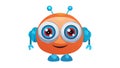 Cute Robot Head Icon Friendly AI Technology Graphic, vector design Generative AI Royalty Free Stock Photo