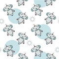 Cute robot sameless pattern Royalty Free Stock Photo