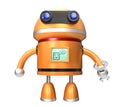 Cute robot say hello