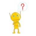 Cute Robot thinking Royalty Free Stock Photo