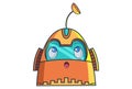 Cartoon Illustration Of Cute Robot. Royalty Free Stock Photo