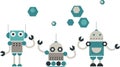 Cute robots design Royalty Free Stock Photo