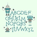 Cute robots design Royalty Free Stock Photo