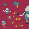 Cute robots design Royalty Free Stock Photo