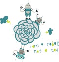 Cute robots design Royalty Free Stock Photo