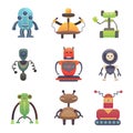 Cute Robots. Set robot vectoor illustration Royalty Free Stock Photo