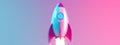 cute rocket, AI generated