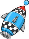 Cute Rocket Vector Illustration