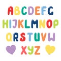 Cute roman alphabet