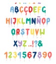 Cute roman balloons alphabet with diacritics