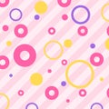 Cute romantic pink vector background in LOL doll surprise style. Decor for children`s birthday, girls party, gift wrapping Royalty Free Stock Photo