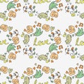 Cute romantic seamless pattern