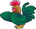 Cute Rooster Farm Animal Vector