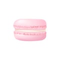 Cute rose macaroon. Cake macaron with cream. Vector illustration. Culinary, pastry