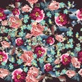 Cute rose pattern in vintage