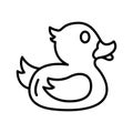 Cute rubber duck vector design, kids plaything, amazing icon of baby toys Royalty Free Stock Photo