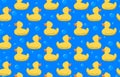 Cute rubber yellow duck seamless pattern. Vector illustration for packaging, t-shirt design, texture wallpaper, animal Royalty Free Stock Photo