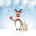 Cute Rudolph Reindeer - Illustration